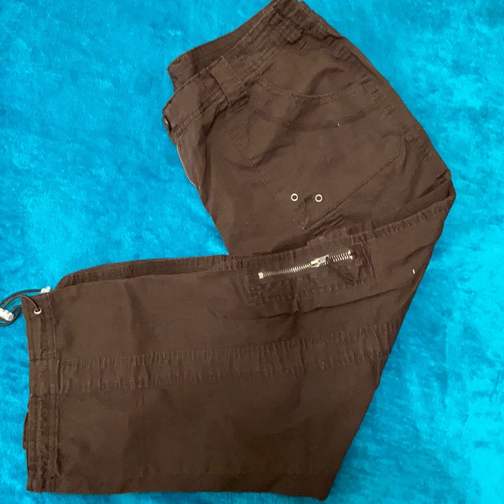 Brown Cargo Capri
